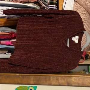 Maroon crop sweater size small
